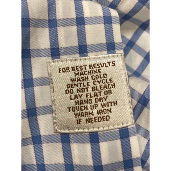 Peter Millar Shirt Mens Medium White Plaid Button Up Long Sleeve Casual *FLAW* - Picture 5 of 10
